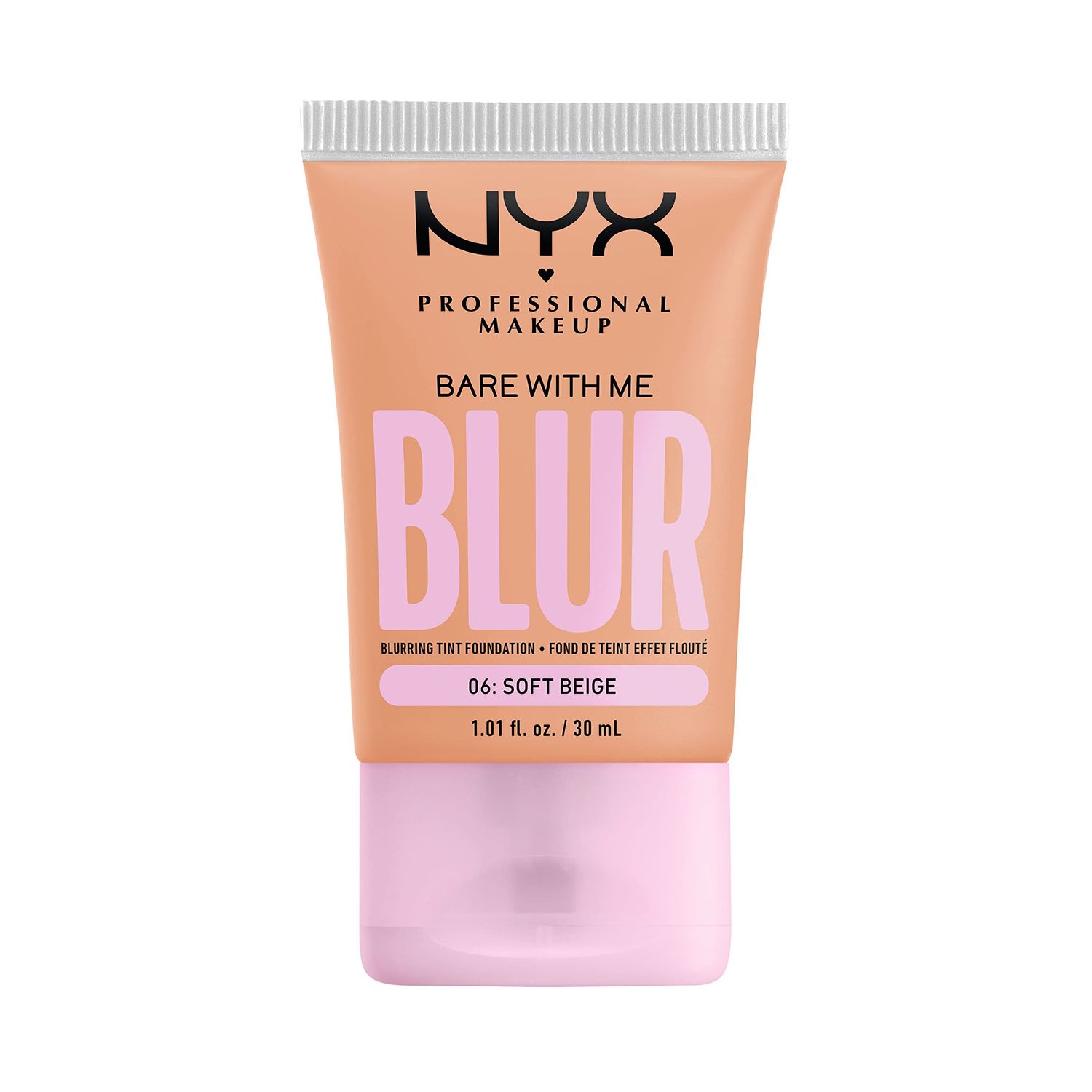 NYX PROFESSIONAL MAKEUP Bare With Me Blur Skin Tint Foundation Make Up with Matcha, Glycerin &amp; Niacinamide - Soft Beige