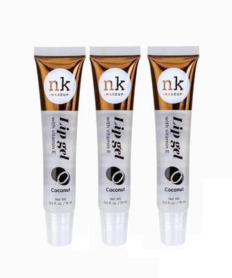 NICKA K NEW YORK Set of 3 NK Hydrating Lip Gel - Vitamin E (COCONUT)