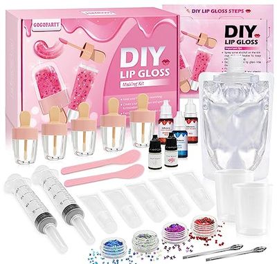 TSVATE Lip Gloss Making Kit, DIY Lip Gloss Base, Lipgloss Making Kits, Make Your Own Lip Kit Glitter Lip Gloss Set for Teens, Girls, Adults, Kids Lip Gloss, Lip Gloss Kit, Christmas Gifts Girls Stuff