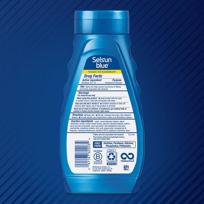 Selsun Blue Itchy Dry Scalp Anti-Dandruff Shampoo, 11 fl. oz., Extra-Hydrating Formula, Pyrithione Zinc 1%