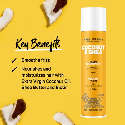 Marc Anthony Coconut Oil Volume Hairspray , Basic, 8.8 Ounce