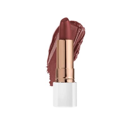 FLOWER BEAUTY Petal Pout Nourishing &amp; Highly Pigmented Lip Color Lipstick with Antioxidants, Cruelty Free, Chestnut Kiss - Cream, 0.11 Oz