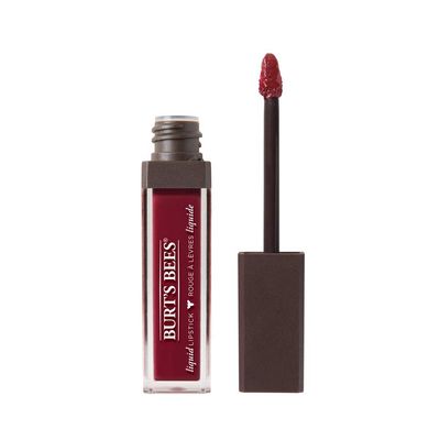 Burt&#39;s Bees 100% Natural Glossy Liquid Lipstick, Rushing Rose, 1 Tube