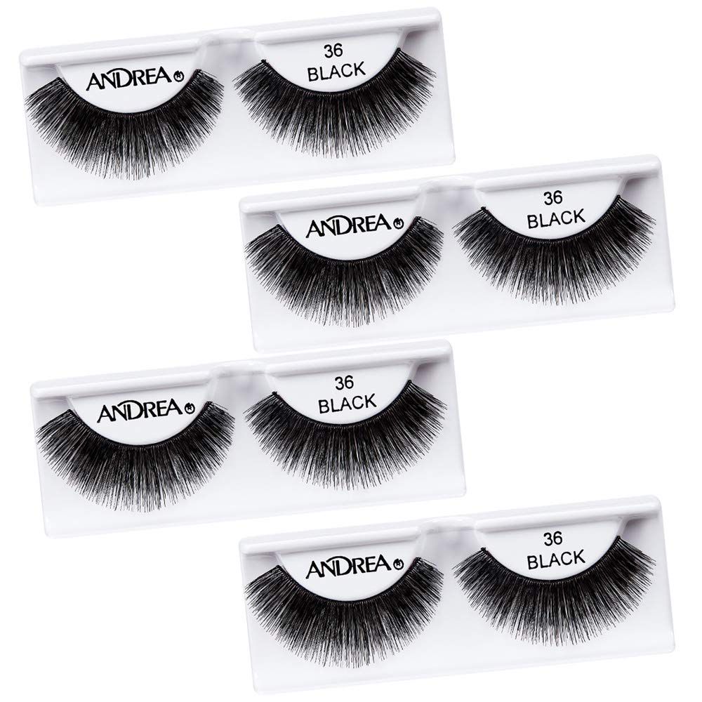 Andrea False Lashes Style 36 Black (Go eye-shadow free) 4 pairs