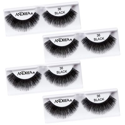 Andrea False Lashes Style 36 Black (Go eye-shadow free) 4 pairs