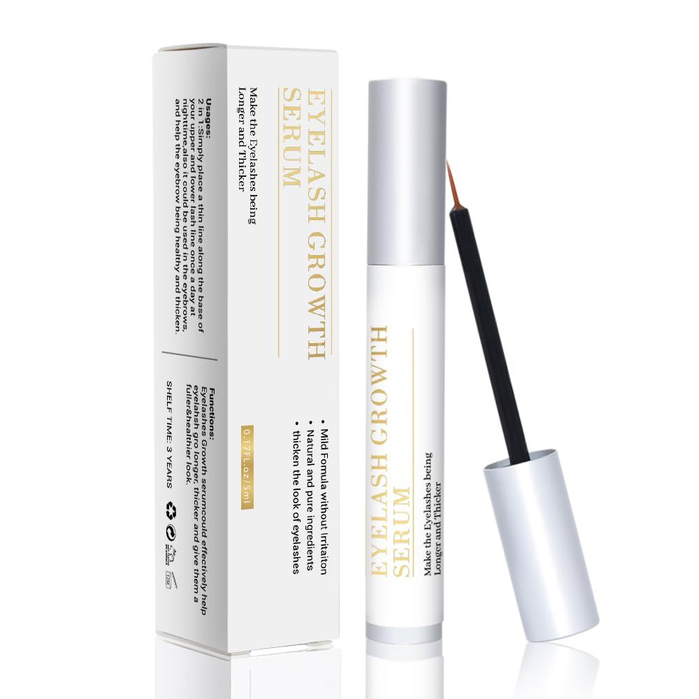 Nielies AMAZING LashForce Eyelash Growth Serum (5 ml) Eye Lash Serum For Eyelash Growth And Eyebrow Growth Serum - Eyelash Serum To Grow Lashes Thicker Natural Longer Eyelashes Lash Serum (White)