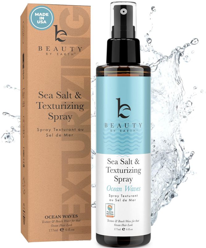 Sea Salt Spray for Textured Beach Waves &amp; Volume - USA Made with Organic Ingredients, Texturing &amp; Volumizing Spray for Fine Hair for Men &amp; Women