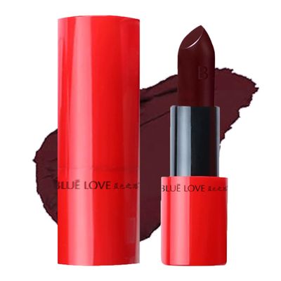 BLUE LOVE Lipstick for Women, Lustrous Red Lipstick and Black Lipsticks, Long-Lasting Lip Stick Moisturizing and Non-Greasy, Moisturizing Lipstick for Dry Lips (018#Iced Rose)