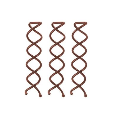 Kitsch 3 PCS Spiral Bobby Pins for Girls and Women - Rounded Tips, Chip-Resistant Bun Twist Spiral Hair Pins | Hair Bun Maker Ideal for Thin & Thick Hair, Secure Hold All-Day - Brown