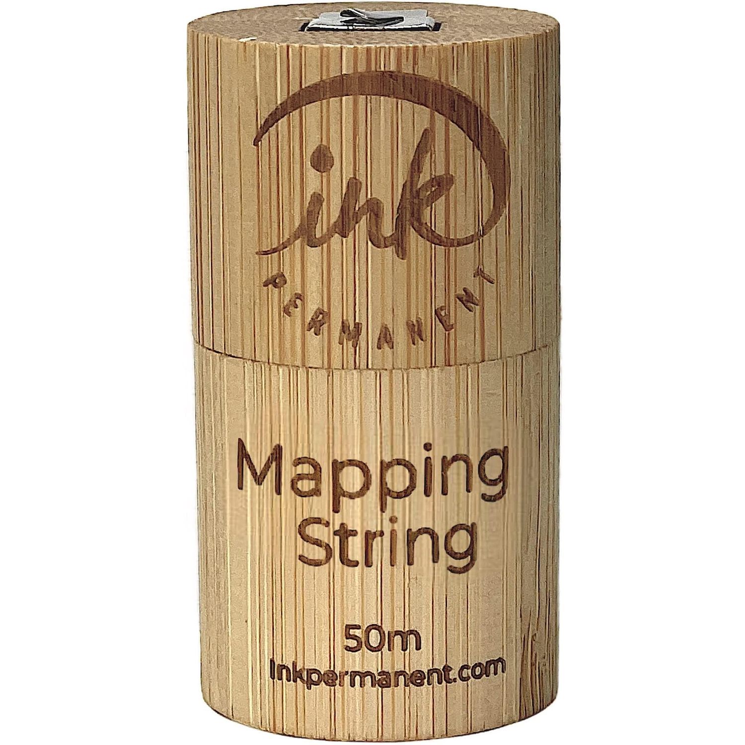 Ink Permanent Large 50 Meters - 165 Feet Premium White Bamboo Pre-Inked Mapping String Fine Thread Pre-Inked Microblading String for Brow Mapping for Permanent Makeup, Eyebrow Shaping