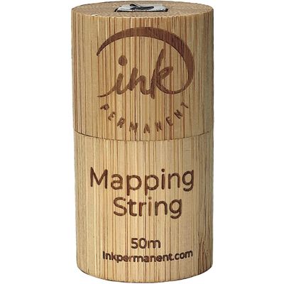 Ink Permanent Large 50 Meters - 165 Feet Premium White Bamboo Pre-Inked Mapping String Fine Thread Pre-Inked Microblading String for Brow Mapping for Permanent Makeup, Eyebrow Shaping