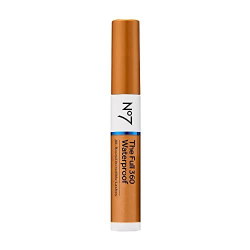 No7 The Full 360 Waterproof - BrownBlack - Sweat-Proof, Rain-Proof, Tear-Proof Mascara - Adds Volume, Length &amp; Curl for Up to 12 Hours (7ml)
