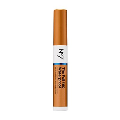 No7 The Full 360 Waterproof - BrownBlack - Sweat-Proof, Rain-Proof, Tear-Proof Mascara - Adds Volume, Length &amp; Curl for Up to 12 Hours (7ml)