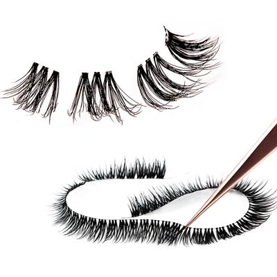 TRZLIFE Eyelash Clusters, 72 PCS DIY Individual Lash Extension Create Personal Eyelash Style Easily Super Natural and Comfortable Clear Band Non-Friable Reusable False Eyelash Mix 101214mm