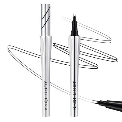 GENC BAUTY Eyebrow Eyeliner Pencil Eyebrow Tint Pen Ultra-Thin Waterproof Liquid Eyebrow Pen Long Lasting Smudge Proof (Black)
