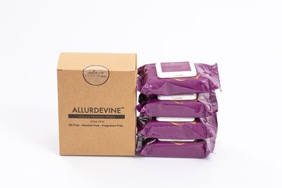 ALLURDEVINE- Makeup Remover Face Wipes25 count (Pack Of 4) Cleans, Hydrates &amp; Nourishes - For All Skin Typesincl. Sensitive Skin - Best Eye Make Up Cleanser - Dissolves Waterproof Mascara - Oil Free