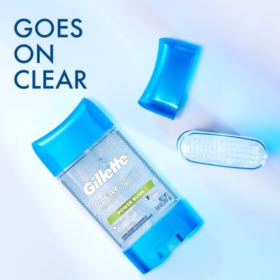 Gillette Clear Gel Power Rush Anti-Perspirant Deodorant, 3.8 Oz, Pack of 2
