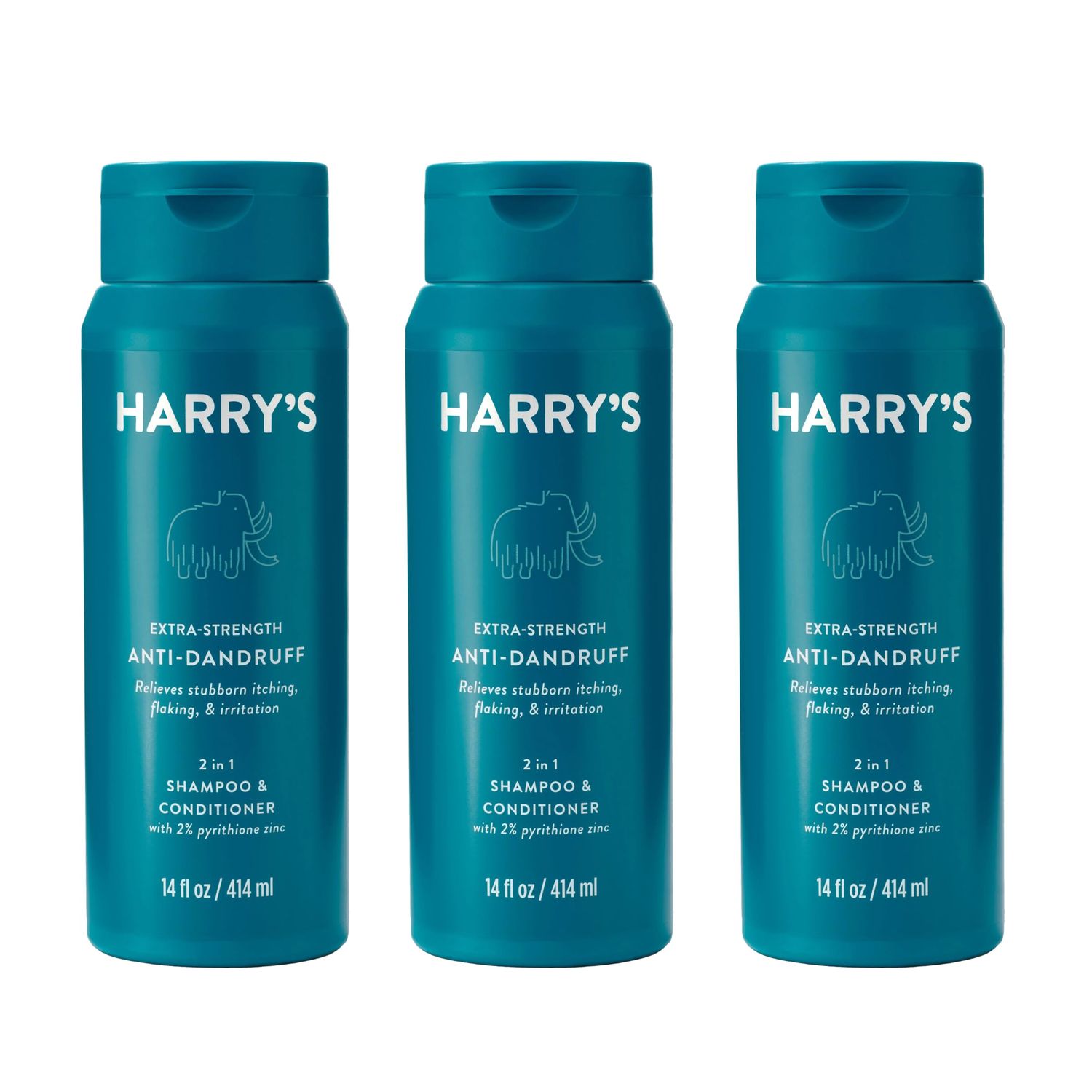 Harry&#39;s Mens Extra Strength Anti Dandruff 2-in-1 Shampoo and Conditioner with 2% Pyrithione Zinc - 14 fl oz, 3ct