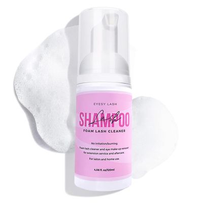 Large 120ml Lash Shampoo for Eyelash Extensions - Eyesy Lash Extension Cleanser Gentle Foam Lash Cleaner, Lash Bath, Lash Wash, Eye Makeup Remover Paraben &amp; Sulfate Free for Salon and Home Use