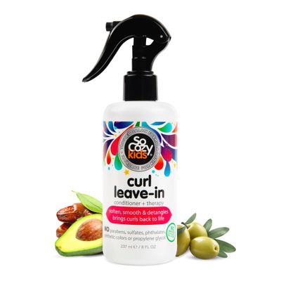So Cozy Leave In Conditioner Spray (8 Fl Oz) Paraben-Free Detangler for Kids&#39; Curly Hair, Deep Conditioner &amp; Tangle-Free Curls, Gentle &amp; Nourishing with Keratin, Vitamin B5, Olive Oil &amp; Jojoba Oil