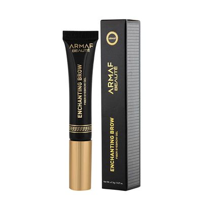 Armaf Beaut Enchanting Brow - Fiber Eyebrow Gel | Natural Finish, Precise Application, Lightweight | Dark Brown