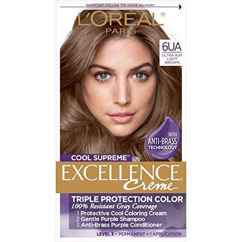 L&#39;Oreal Paris Cool Supreme Permanent Hair Color, Ash, Ultra Ash Light Brown 6UA