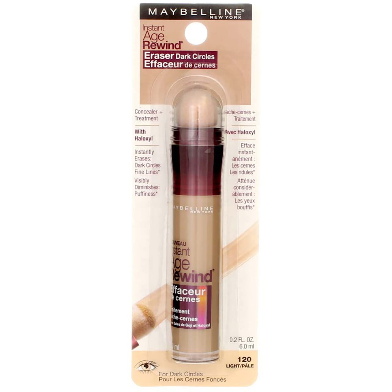 Maybelline Instant Age Rewind Eraser Dark Circles Treatment Concealer 150 Eutraliseur 0.2 oz ( Pack of 3)