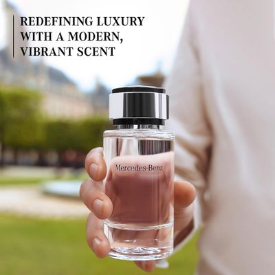 Mercedes-Benz Cologne for Men - 4 Fl Oz - Eau De Toilette Perfume Spray for Man - Woody &amp; Musky Scent - Luxury Long Lasting Fragrance with Notes Of Violet leaves, Cascalone &amp; Vetiver
