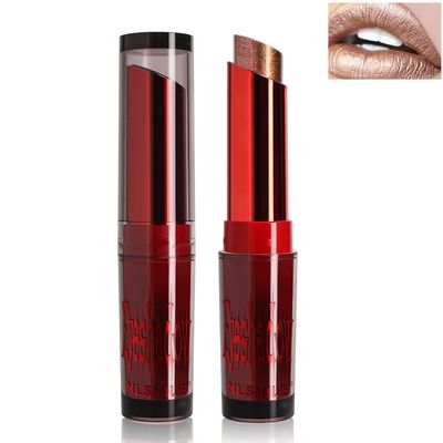 BEUKING Glitter Lipstick Brightening Eyeshadow Stick 2 in 1, Long Lasting Waterproof Not Smude, Lightweight, Full Coverage Lip Eye Makeup for Party Halloween Daily Makeup (03, 0.1 oz)