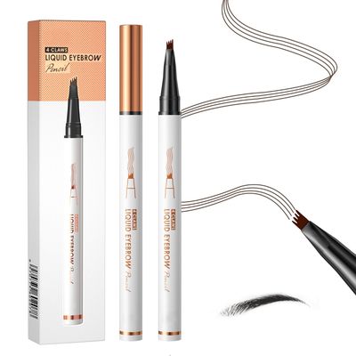 Precision Microblading Eyebrow Pen - Advanced Smudge-Resistant Brow Pencil for Women, Featuring Unique Micro-Fork Tip, Waterproof and Long-Lasting, Delivers Natural, Hair-Like (Dark coffee)