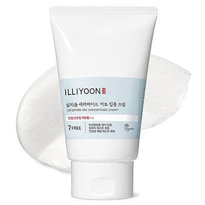 Illiyoon Ceramide Ato Concentrate Cream | Face Moisturizer for Dry &amp; Sensitive Skin, 100hr Lasting Hydration, For Face &amp; Body, Gentle for Infants, Skin Barrier Repair, Vegan Certified, 6.76 fl.oz.