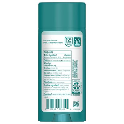 Toms of Maine North Woods Antiperspirant for Men and Women, With Recycled Aluminum, 3.25 oz, 2-Pack