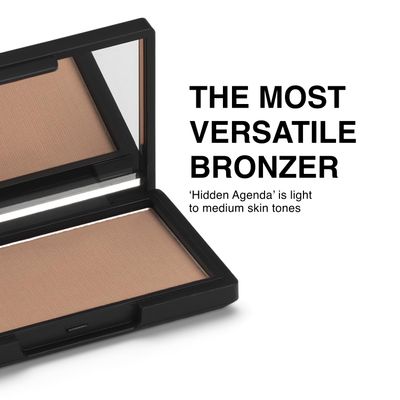 Phase Zero Makeup Powder Bronzer -"Hidden Agenda" - 4g  0.141oz - Silky, Long Lasting pressed powder Bronzer. Perfect for Contouring, Sculpting, and defining Face Shape.