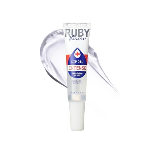 Ruby Kisses Hydrating Lip Oil Intense Treatment Gloss, Deep Hydrates &amp; Heals with Natural Oils, Natural Shine Lip Care, Moisture, Repair &amp; Antioxidant Protect