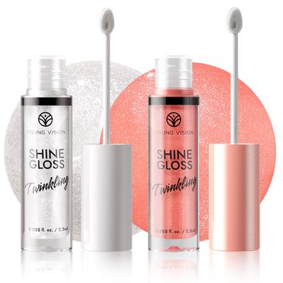 YOUNG VISION Shimmering Lip Gloss - Glossy Finish with Pearl-Like Particles, Non-Sticky and Hydrating, Perfect for Layering or Wearing Alone, Smooth Shine for Long-Lasting Comfort