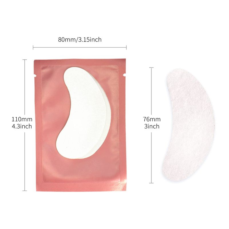 VEYES INC 50 Pairs Pink Hydrogel Eye Patch Eyelash Extension Natural Lint Free Under Eye Gel Pads Lash Extension Supplies &amp; Beauty Tools
