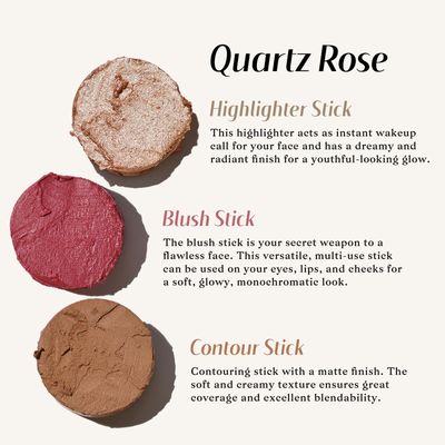 bayfree 3 PCS Makeup Cream Contour Stick Set, Highlighter Stick &amp; Bronzer Stick &amp; Blush Stick, Long Lasting, Natural Face Contour, Dewy &amp; Matte Finish, Multi Stick Trio for All Skin