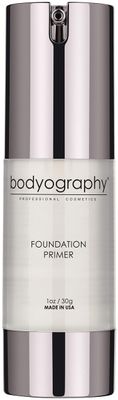 BODYOGRAPHY - Foundation Primer (Clear) Flawless Anti-Aging Salon Makeup Primer wVitamin E, A, Jojoba, Grapeseed Oil | Control Shine | Gluten-Free, Cruelty-Free, 1 oz.