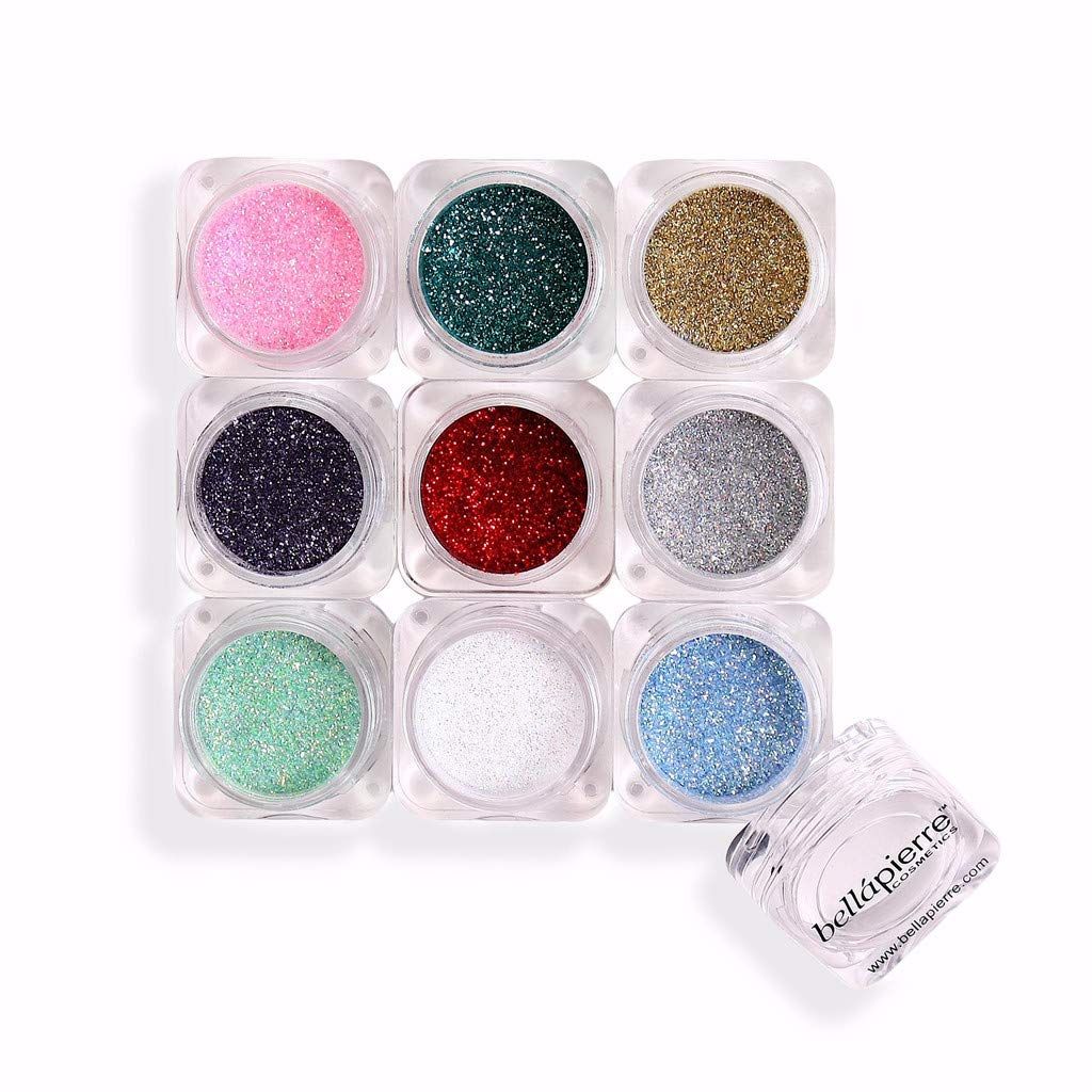 bellapierre Shimmer Powder 9 Stack | Paraben Free Eyeshadow | Vegan &amp; Cruelty Free Eye Makeup - 9 Count - Glamour
