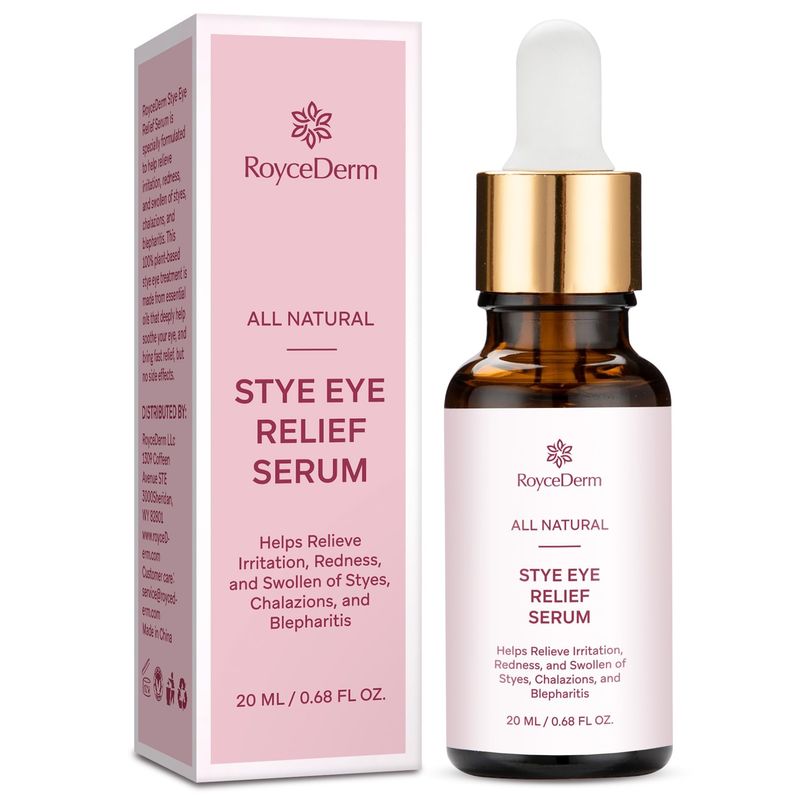 Roycederm Stye Eye Treatment Serum Natural Stye Remover for Styes Chalazion and Blepharitis - Safe &amp; Fast Relief