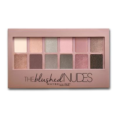 Maybelline The Blushed Nudes Eyeshadow Palette Makeup, 12 Pigmented Matte &amp; Shimmer Shades, Blendable Powder, 1 Count