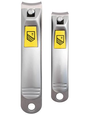 Nail Clippers Set - Ultra Sharp, Sturdy, Stainless Steel Fingernail &amp; Toenail Clipper Cutters with Nail File - Silver