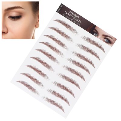 and Lifelike Eyebrow Sticker, Professional Eyebrow Sticker, Women Eyebrow Transfer Sticker for One-time Use(BROWN-05)