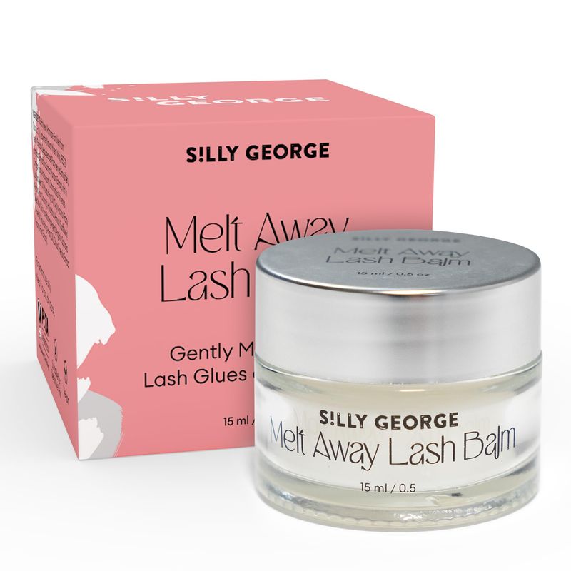 Silly George Melt Away Makeup &amp; Lash Extension Remover - Removes All Eye Makeup (Including Mascara &amp; Eyeliner)  Lash Extensions &amp; Adhesives - Hydrating Moisturizer for Eyes &amp; Lashes - 15 milliliters