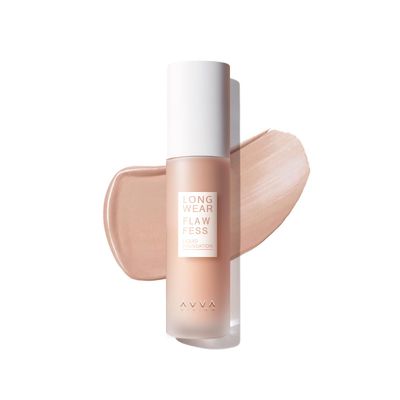 AVVA VISION Liquid Foundation Makeup Natural True Skin Tone Full Coverage Concealer Flawless Complexion Blendable Longwear, Warm Beige, 1 fl. oz.