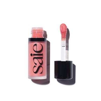 Saie Dew Blush - Lightweight Liquid Blush with a Blendable  Buildable Cream Finish - Dewy Cheek Tint with Doe Foot Wand Makeup Applicator - Travel Size Holiday Gifts - Sweetie (.40 oz)