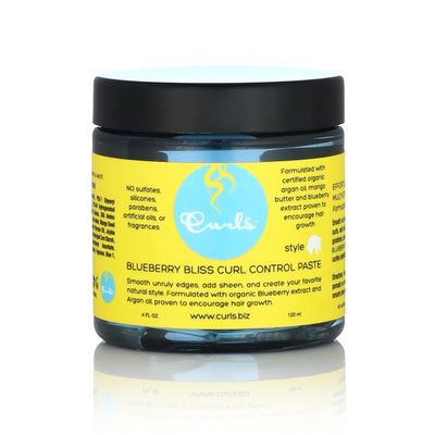 Curls Blueberry Bliss Control Paste - 4 fl oz, For Wavy, Curly, and Coily Hair Types, Smoothes Out and Slicks Down Edges, Tames Frizz &amp; Adds Sheen