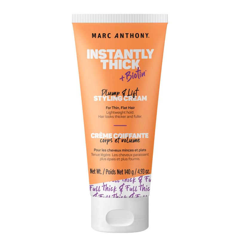 Marc Anthony Styling Hair Cream, Instantly Thickening Biotin &amp; Vitamin E Hair Cream, Lightweight Hold for Thicker &amp; Fuller Volumizing Product for Thin, Flat Hair