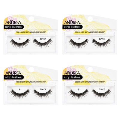 Andrea False Lashes Style 81 - Black, 4 pack