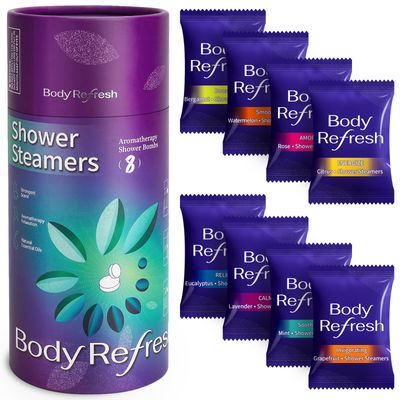 BodyRefresh Shower Steamers Aromatherapy - Birthday Gifts for Women, 8 Pack Shower Bombs with Essential Oils, Spa Gifts for Women, Mom, Wife, Valentines Day Gifts for Her, Daughter, Teens